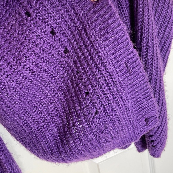 Purple Slouchy Cardigan - Picture 3 of 3